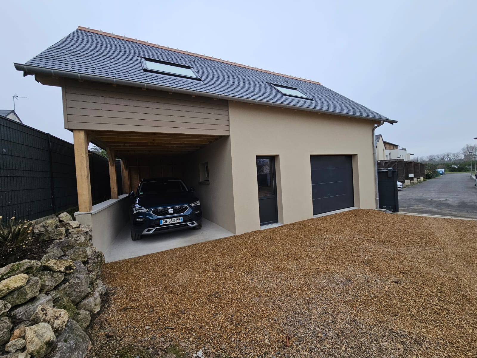 Construction d’un garage avec carport à Ballan Miré